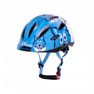 Casca copii Force Wolfie Junior Blue-White XXS-XS