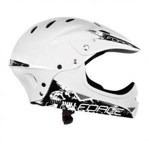 Casca Force Downhill Junior Alb lucios S-M (54-58 cm) - Img 7