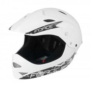 Casca Force Downhill Junior Alb lucios S-M (54-58 cm) - Img 2