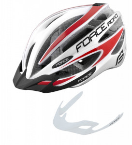 Casca Force Road alb/rosu L-XL (58-63 cm) - Img 3