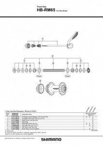 CON SHIMANO HB-RM65 STANGA (CON CONTRAPIULITA GARNITURI DISTANTIERE)