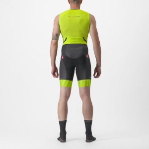 Costum de triatlon fara maneci Castelli Free Sanremo SL, Galben Fluo/Negru, XXL - Img 2