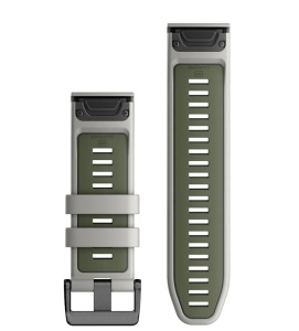 Curea Garmin quickfit 26 - Silicon Fog Gray/Moss - Img 2