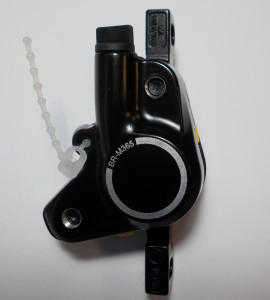 ETRIER FRANA PE DISC SHIMANO BR-M365 FATA SAU SPATE HIDRAULIC FARA ADAPTOR PLACUTE RESIN NEGRU AMBALAT IND.