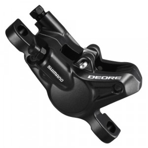 ETRIER FRANA PE DISC SHIMANO DEORE BR-M615 FATA SAU SPATE HIDRAULIC PT. POST MOUNT PLACUTE RESIN G-01S FARA ARIPIOARE DE RACIRE NEGRU AMBALAT IND.