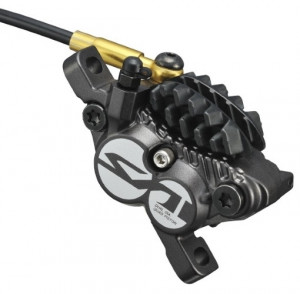 ETRIER FRANA PE DISC SHIMANO SAINT BR-M820 FATA SAU SPATE HIDRAULICA PT. POST MOUNT PLACUTE METAL H03C (CU ARIPIOARE DE RACIRE) FARA ROTOR AMBALAT IND.