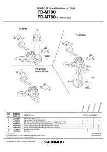 FD-M780 SURUBURI SI PIULITE DE FIXARE PENTRU PLACA E-TYPE SHIMANO