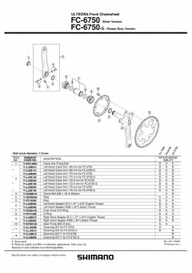 FOAIE SHIMANO 34T PT. FC-6750 - Img 2