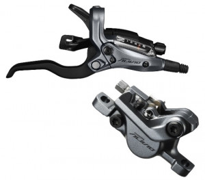 FRANA PE DISC SET ASAMBLAT SHIMANO ALIVIO MANETA ST-M4050(D) ETRIER BR-M4050(S) FARA ADAPTOR PLACUTE RESIN FURTUN SM-BH59 1700MM NEGRU CAMASA DE SCHIMBATOR SP40 300/600MM INCL. OLIVA SI INSERTIE CONECTARE AMBALAT IND.