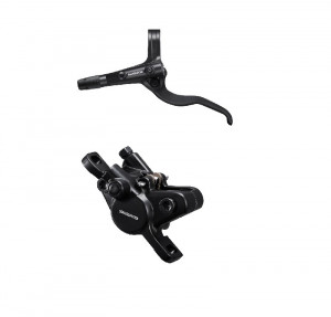 FRANA PE DISC SET ASAMBLAT SHIMANO BL-MT401(L) BR-MT400(F) FARA ADAPTOR PLACUTE RESIN FARA ARIPIOARE DE RACIRE FURTUN SM-BH59-SS 1000MM NEGRU INCL. OLIVA & INSERTIE CONECTARE NEGRU AMBALAT IND.