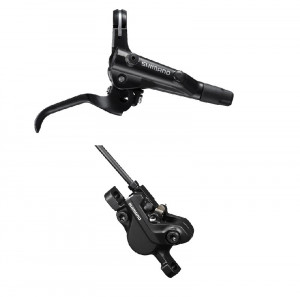 FRANA PE DISC SET ASAMBLAT SHIMANO BL-MT501(R) BR-MT500(R) FARA ADAPTOR PLACUTE RESIN (FARA ARIPIOARE) INCL. OLIVA SI INSERTIE CONECTARE FURTUN SM-BH59-SS 1700MM NEGRU AMBALAT IND.