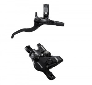 FRANA PE DISC SET ASAMBLAT SHIMANO /J-kit BL-M4100(R) BR-MT410(F) NEGRU NEGRU FARA ADAPTOR PLACUTE RESIN FARA ARIPIOARE DE RACIRE) FURTUN 1000MM (SM-BH59-SS BLACK) INCL. OLIVA & INSERTIE CONECTARE AMBALAT IND.