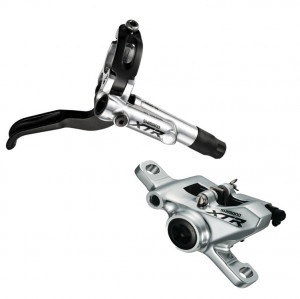 FRANA PE DISC SET ASAMBLAT SHIMANO XTR MANETA BL-M985 (S) ETRIER BR-M985 (F) POST MOUNT PLACUTE RESIN (FARA ARIPIOARE DE RACIRE) FURTUN SMBH90SB 1000MM INCL. OLIVA SI INSERTIE CONECTARE AMBALAT IND.
