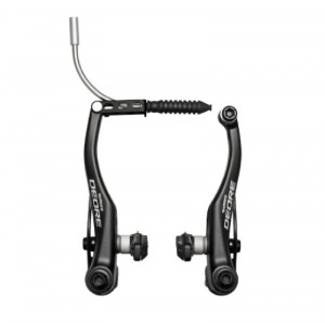 FRANA V-BRAKE SHIMANO DEORE BR-T610 SPATE X-TYPE (THIN SPACER OUTSIDE) SABOTI S70C SURUBURI 16.0/25.0MM GHIDAJ 90D NEGRU AMBALAT IND.