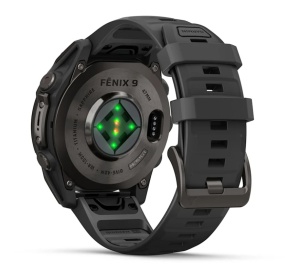 Garmin Fenix 9 - 47mm Titan DLC Carbon grey cu curea neagra din silicon - Img 12