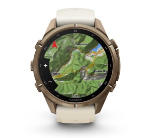 Garmin Fenix 9 Pro - inReach, 43mm Titan Autumn Gold cu curea din silicon Cream/French Gray - Img 11