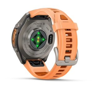 Garmin Fenix 9 Pro - inReach, 43mm Titan cu curea din silicon Shell Pink/Autumn Orange - Img 10