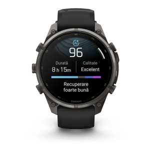 Garmin Fenix 9 Pro - inReach, 47mm Titan DLC Carbon Gray cu curea din silicon Black/Pebble Gray - Img 11