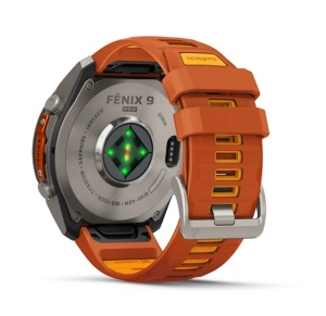 Garmin Fenix 9 Pro - inReach, 51mm Titan cu curea din silicon Autumn Orange/Spark Orange - Img 12