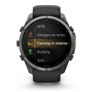Garmin Fenix 9 Pro - inReach, 51mm Titan DLC Carbon Gray cu curea din silicon Black/Pebble Gray - Img 6