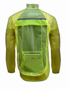Jacheta FUNKIER Varallo Pro cu protectie pt rucsac - Galben transparent M - Img 3