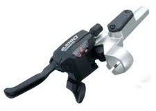 MANETA SCHIMBATOR/FRANA SHIMANO DEORE ST-M535-S STANGA 3 VIT. HIDRAULICA CABLU DE SCHIMBATOR 1800MM 2 DEGETE OGD ARGINTIU VRAC
