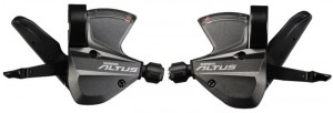 MANETE DE SCHIMBATOR SHIMANO ALTUS SL-M370-L 9X3 VIT. CABLU 2050MM/1800MM CAMASA NEAGRA SP40 600MM/600MM/300MM FARA OGD NEGRU AMBALAT IND.