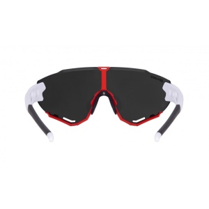 Ochelari Force Creed, lentila neagra oglinda, alb/rosu - Img 9