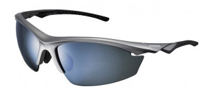 OCHELARI SHIMANO EQX2-PL GLOSS SILVER/BLACK LENTILE POLARIZED GREY SILVER MIRROR LENTILE ADD. BLUE/CLEAR (16)