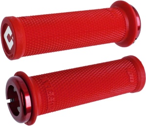 ODI Grips Ruffian Mini V2.1 red w/ red clamps 110mm