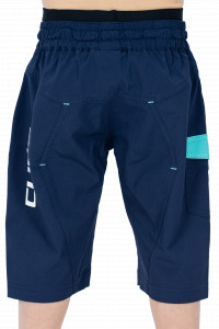 PANTALONI CUBE TEAMLINE BAGGY ROOKIE WITH LINER SHORTS BLUE MINT M - Img 2