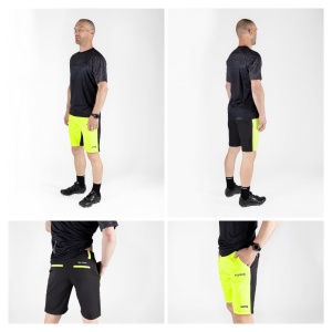 Pantaloni Force Blade MTB cu sub-pantaloni cu bazon Negru/Fluo XXL - Img 9