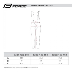 Pantaloni lungi cu bretele si bazon Force Reflex Line Copii 128-140cm - Img 9