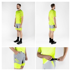 Pantaloni scurti cu bazon Force Storm, gri/fluo XL - Img 11