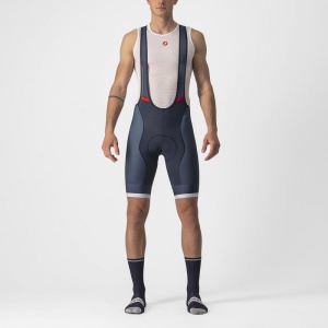 Pantaloni scurti cu bretele Castelli Competizione Kit Indigo/Gri XXXL