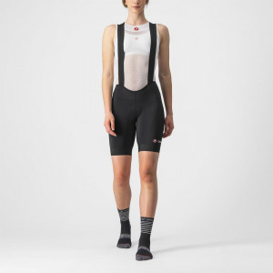Pantaloni scurti cu bretele Castelli Endurance W, pentru femei, negru, S - Img 6
