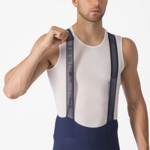 Pantaloni scurti cu bretele Castelli Espresso, Indigo, XL - Img 5
