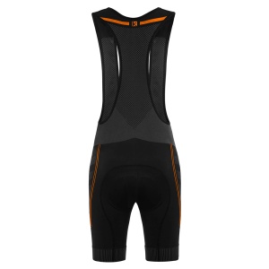 Pantaloni scurti cu bretele FUNKIER Potenza Elite fara cusaturi - Black/Orange XS/S - Img 4