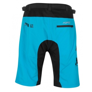 Pantaloni scurti Force MTB-11 bazon detasabil Albastru/Negru XXXL - Img 6