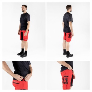 Pantaloni scurti Force MTB-11 bazon detasabil Rosu/Negru XS - Img 10