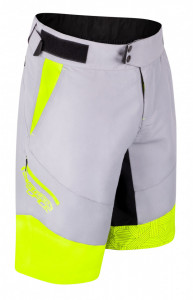 Pantaloni scurti Force Storm pana la talie cu bazon, gri/fluo XXL - Img 3