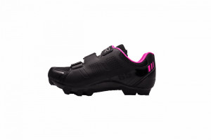 Pantofi ciclism FLR F-65 III Elite Mtb - Negru/Roz 39 - Img 2