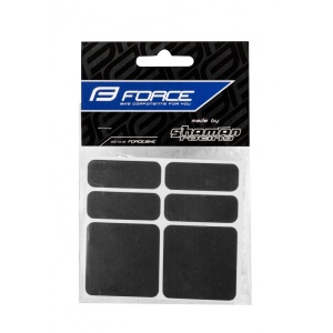 Protectie cadru Force autocolante set 6 bucati negru reflectorizant - Img 1