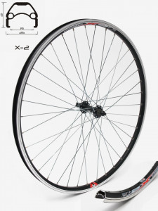 Roata fata CROSSER X2 36H 28" QR - Frana V-brake cu butuc JY751 | capsata - Img 2