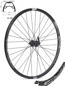 Roata fata CROSSER X6 32H 27.5" QR - Frana disc (CenterLock) cu butuc SHIMANO TX505 | capsata
