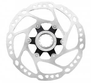 ROTOR PT. FRANA PE DISC SHIMANO DEORE SM-RT64-S 160MM CU PIULITA CENTER LOCK (CANAL INTERN NEGRU) NUMAI PT. PLACUTE RESIN AMBALAT IND.