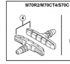 SABOTI DE FRANA REZERVE SHIMANO M70CT4 1 PER.