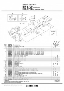 SABOTI DE FRANA SHIMANO BR-6700-G R55C3 REZERVE 1 PER.