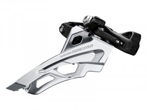 SCHIMBATOR FATA SHIMANO DEORE FD-M6000-M TRIPLU PT. 10 VIT. PE SPATE MID CLAMP SIDE SWING TRAGERE PRIN FATA COLIER 34.9MM (INCL. ADAPTOR 28.6MM & 31.8MM) UNGHI CS 66-69 PT. PINION MARE 40-42T AMBALAT IND.