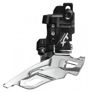 SCHIMBATOR FATA SHIMANO DEORE XT FD-M781AD-L TRIPLU PT. 10 VIT. PE SPATE DOWN SWING TRAGERE DUBLA PRINDERE DIRECT MOUNT UNGHI CS 66-69 PT. 40/42T NEGRU AMBALAT IND.